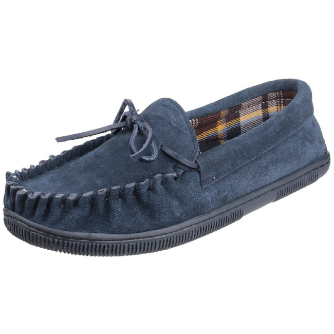 Navy - Lifestyle - Cotswold Suede Alberta Slipper - Mens Slippers
