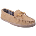 Beige - Front - Cotswold Suede Alberta Slipper - Mens Slippers