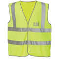 Yellow - Front - Caterpillar C1322024 HI VIS VEST - Mens Workwear