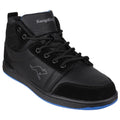 Black-Black-Royal - Side - KangaRoos Skye Youths-Boys Low-Top Suede Trainers