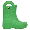 Grass Green - Back - Crocs Childrens-Kids Handle It Wellington Boots