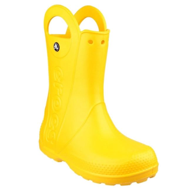 Yellow - Front - Crocs Childrens-Kids Handle It Wellington Boots