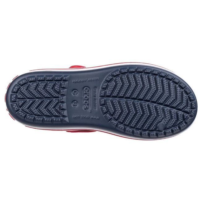 Navy - Side - Crocs Childrens-Kids Crocband Sandals - Clogs