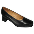 Black - Back - Amblers Walford Ladies Wide Fit Court - Womens Shoes