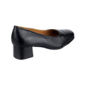 Black - Side - Amblers Walford Ladies Leather Court - Womens Shoes