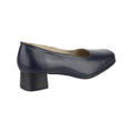 Navy - Side - Amblers Walford Ladies Leather Court - Womens Shoes