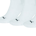 White - Side - Puma Trainer Socks 3 Pair Pack - Mens Socks