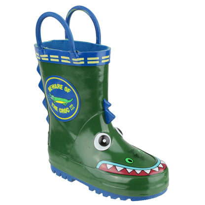 Crocodile - Front - Cotswold Childrens Puddle Boot - Boys Boots