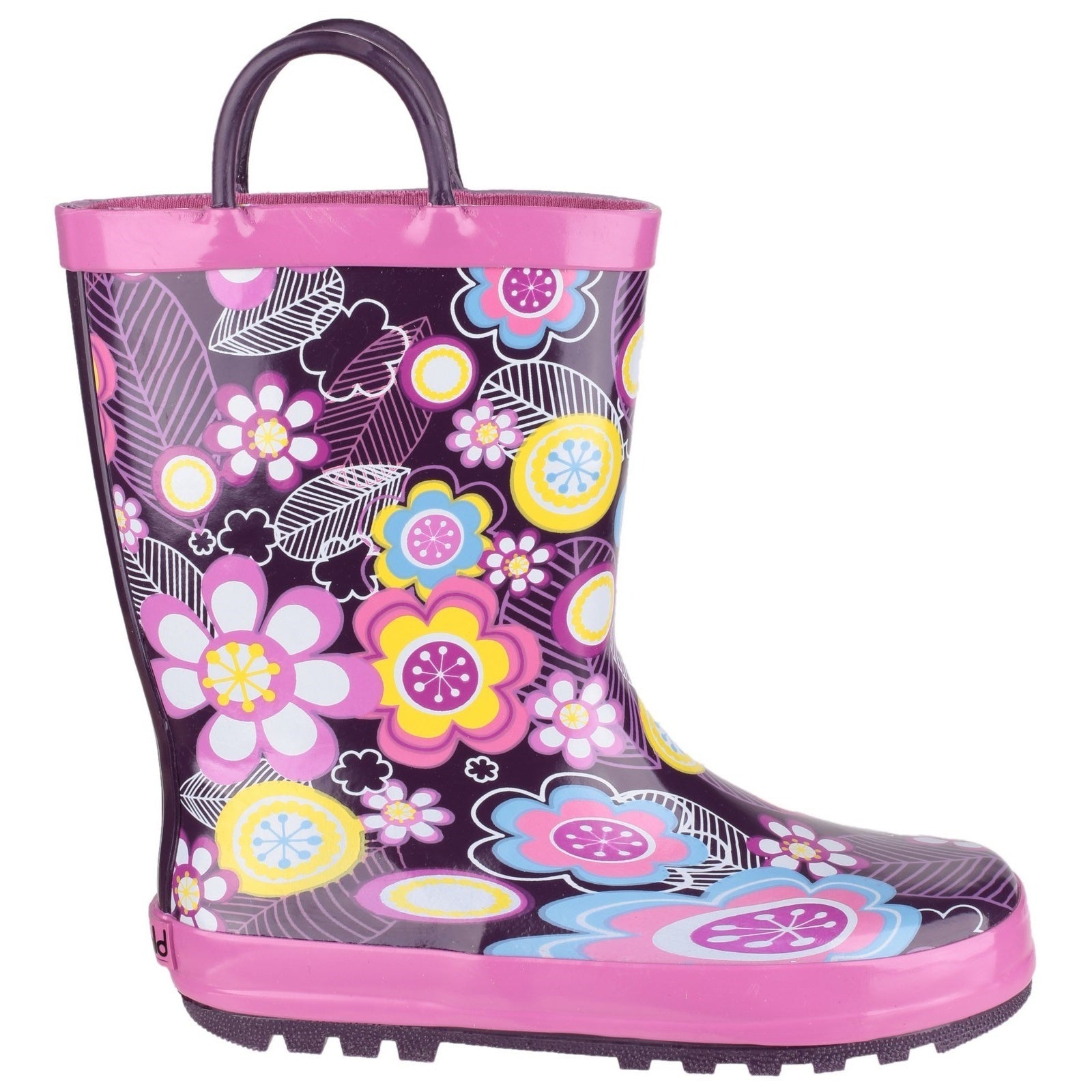 Flower - Back - Cotswold Childrens Puddle Boot - Girls Boots