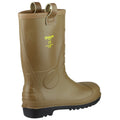 Tan - Side - Footsure 95 Tan PVC Rigger Safety Wellingtons - Mens Safety Boots