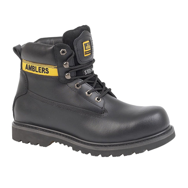 Black - Back - Amblers Steel Mens FS9 Steel Toe Cap Boot - Mens Boots