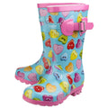 Multi - Close up - Cotswold Childrens Button Heart Wellies - Girls Boots