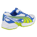 Lime-Blue - Back - Puma Axis Mesh V2 Lace Up Boys Trainers