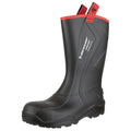 Black - Lifestyle - Dunlop Mens Purofort+ Rugged Full Safety Wellington Boots