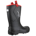 Black - Pack Shot - Dunlop Mens Purofort+ Rugged Full Safety Wellington Boots