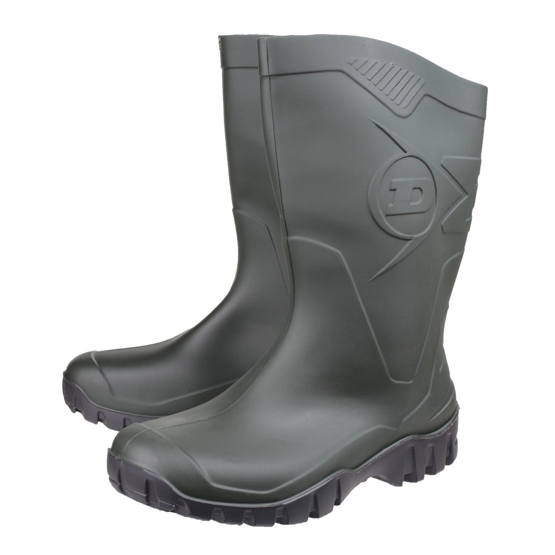 Green - Lifestyle - Dunlop Dee Calf K580011 Mens Wellington Boots