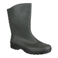 Green - Back - Dunlop Dee Calf K580011 Mens Wellington Boots