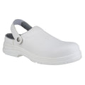 White - Front - Amblers FS512 Unisex White Clog Safety Shoes