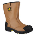 Tan - Front - Amblers Safety FS143 Mens Safety Rigger Boot