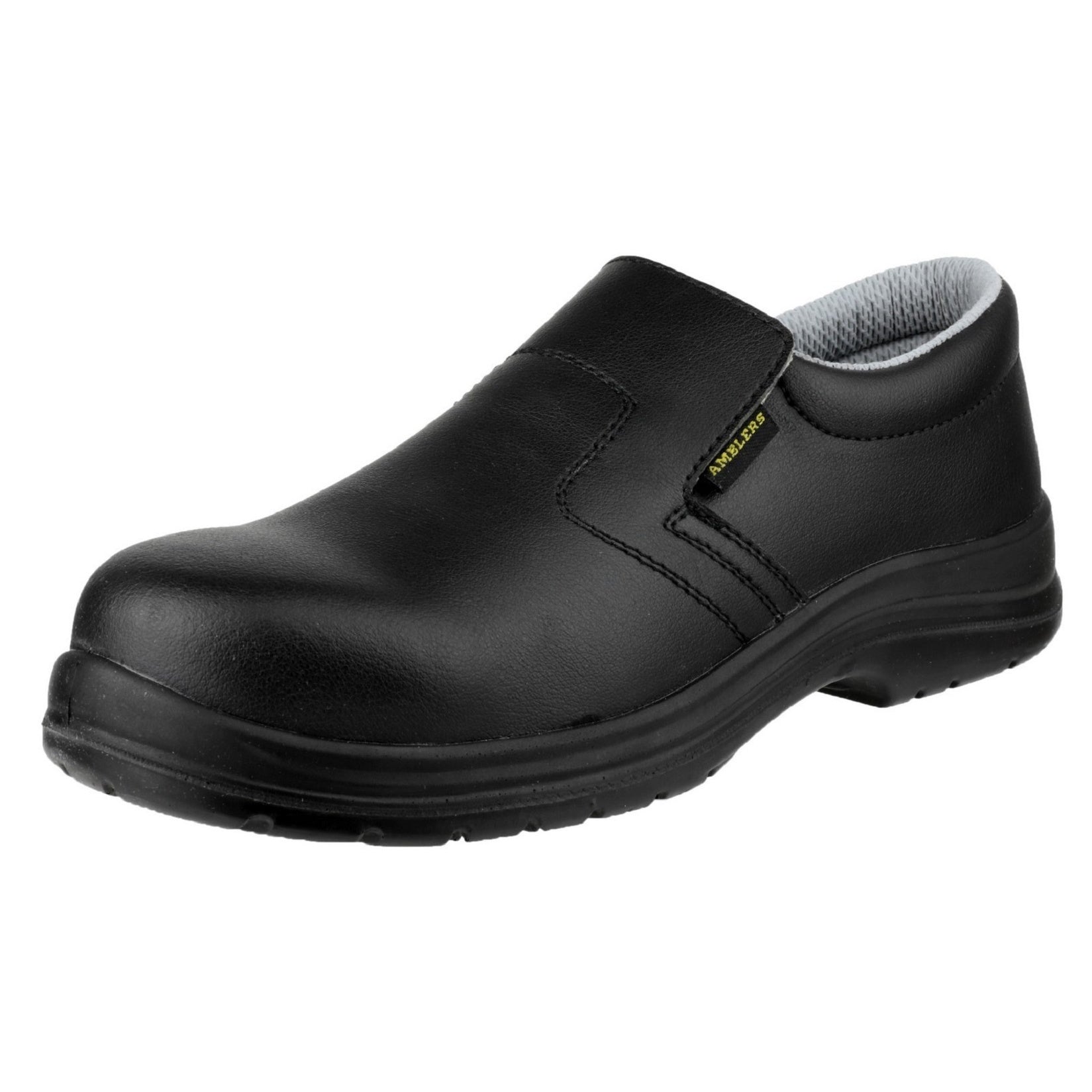 Black - Pack Shot - Amblers Safety FS661 Unisex Slip On Safety Shoes