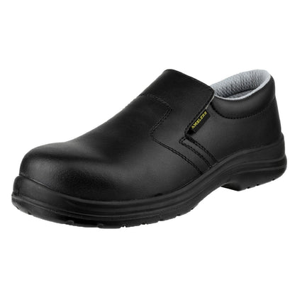 Black - Pack Shot - Amblers Safety FS661 Unisex Slip On Safety Shoes