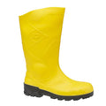 Yellow-Black - Back - Dunlop Devon Unisex Yellow Safety Wellington Boots