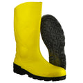 Yellow-Black - Close up - Dunlop Devon Unisex Yellow Safety Wellington Boots