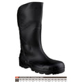 Black - Close up - Dunlop Devon Unisex Black Safety Wellington Boots
