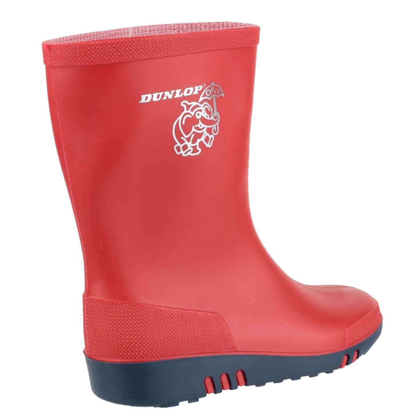 Red-Blue - Back - Dunlop Childrens Unisex Mini Elephant Wellington Boots