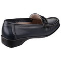 Navy - Side - Cotswold Barrington Ladies Loafer Slip On Shoes