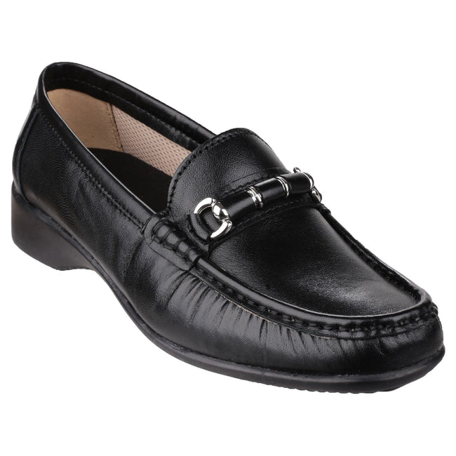 Black - Lifestyle - Cotswold Barrington Ladies Loafer Slip On Shoes