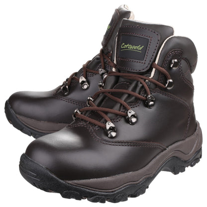 Brown - Pack Shot - Cotswold Womens-Ladies Winstone Lace Up Boots