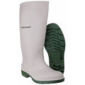 White-Green - Pack Shot - Dunlop Womens-Ladies Pricemastor 380BV Wellington Boots