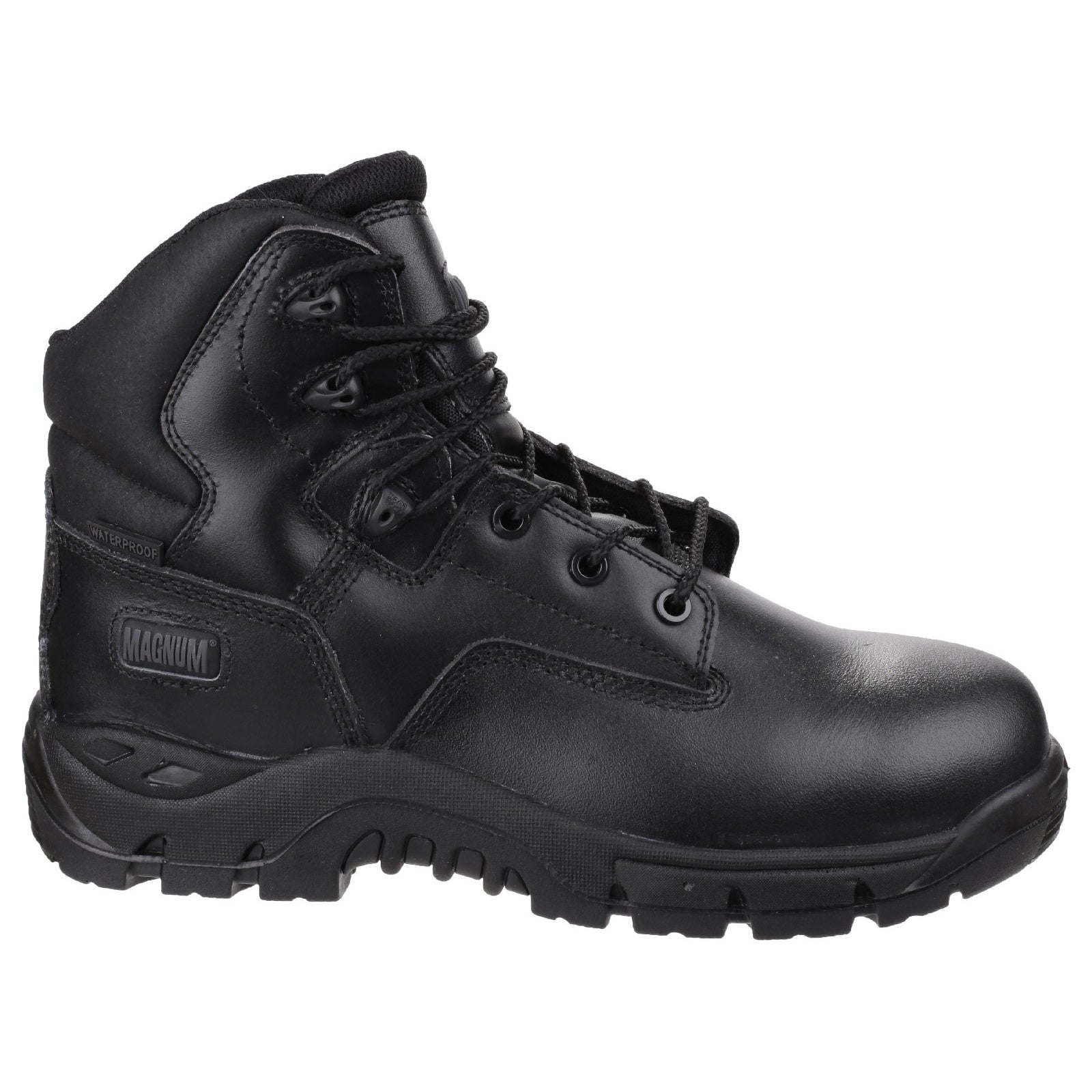 Black - Back - Magnum Mens Precision Leather Safety Boots