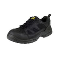 Black - Close up - Amblers Steel Unisex FS214 Black Safety Trainer - Mens Womens Shoes