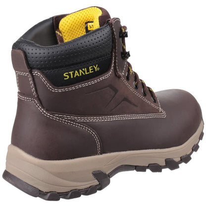 Brown - Back - Stanley Mens Tradesman Lace Up Penetration Resistant Safety Boots