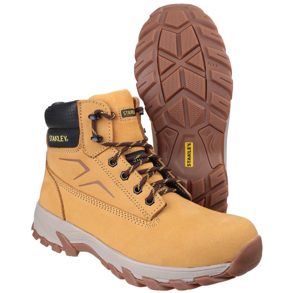 Honey - Pack Shot - Stanley Mens Tradesman Lace Up Penetration Resistant Safety Boots