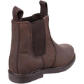 Brown - Side - Amblers Childrens-Kids Pull On Leather Ankle Boots
