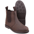 Brown - Close up - Amblers Childrens-Kids Pull On Leather Ankle Boots