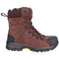 Brown - Back - Amblers Mens AS995 Pillar Composite Waterproof Zip Safety Hi-Boot