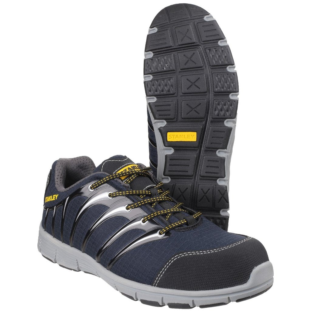 Navy-Grey - Pack Shot - Stanley Mens Globe Lace Up Safety Trainers