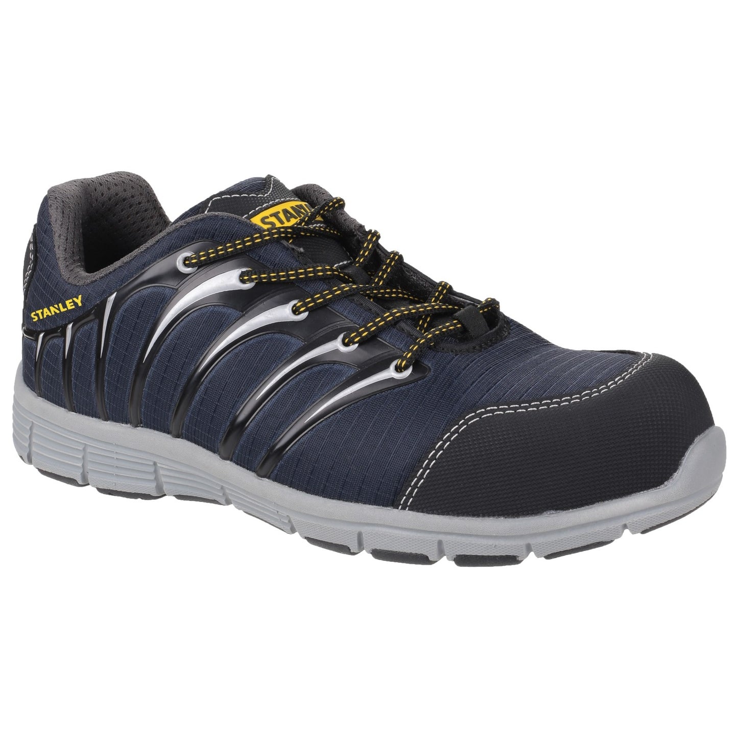 Navy-Grey - Front - Stanley Mens Globe Lace Up Safety Trainers