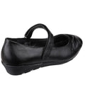 Black - Side - US Brass Childrens Girls Claire Touch Fastening Bar Shoe