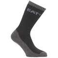 Black - Back - Caterpillar Thermal Mens Work Socks (Pack Of 2)