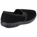 Black - Pack Shot - Fleet & Foster Mens John Twin Gusset Memory Foam Slipper