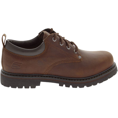 Dark Brown - Back - Skechers Mens Tom Cats Lace Up Flat Shoes