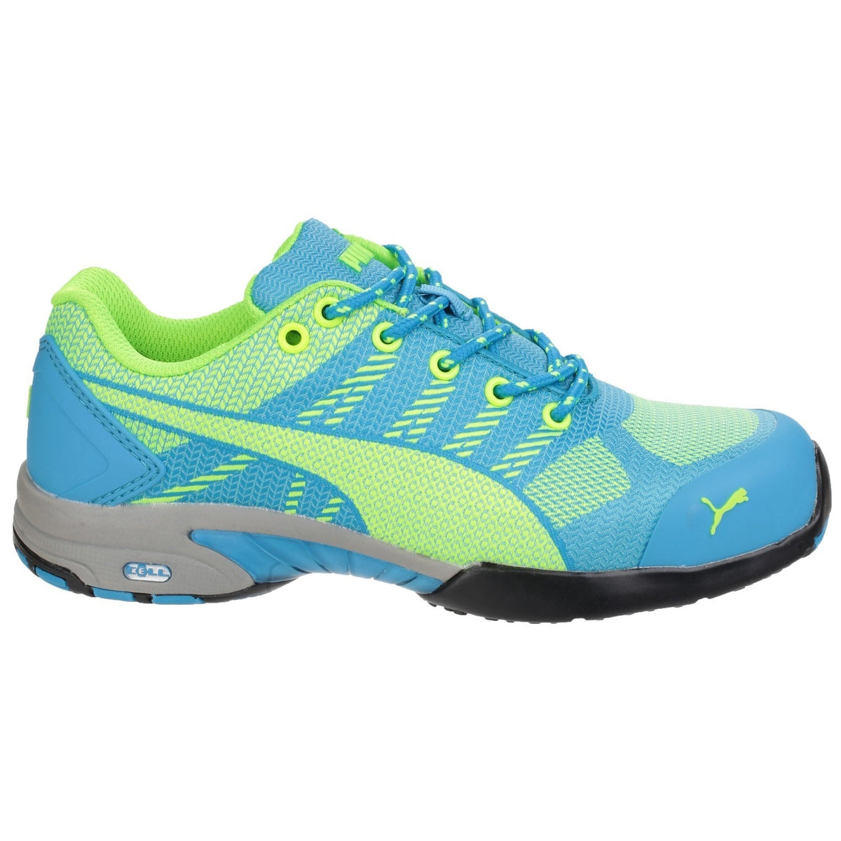 Blue - Back - Puma Safety Womens-Ladies Celerity Knit Lace Up Safety Trainers