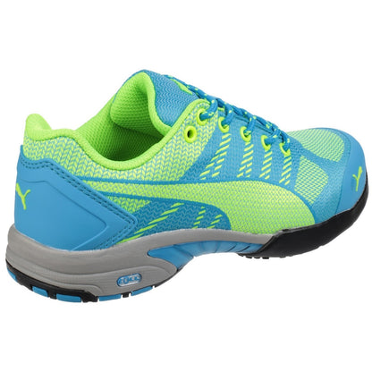 Blue - Side - Puma Safety Womens-Ladies Celerity Knit Lace Up Safety Trainers