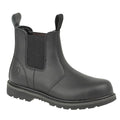 Black - Front - Amblers Unisex Steel FS5 Pull-On Dealer Boot - Womens Mens Boots