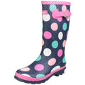 Multicoloured - Lifestyle - Cotswold Childrens Girls Dotty Spotted Wellington Boots
